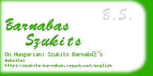 barnabas szukits business card